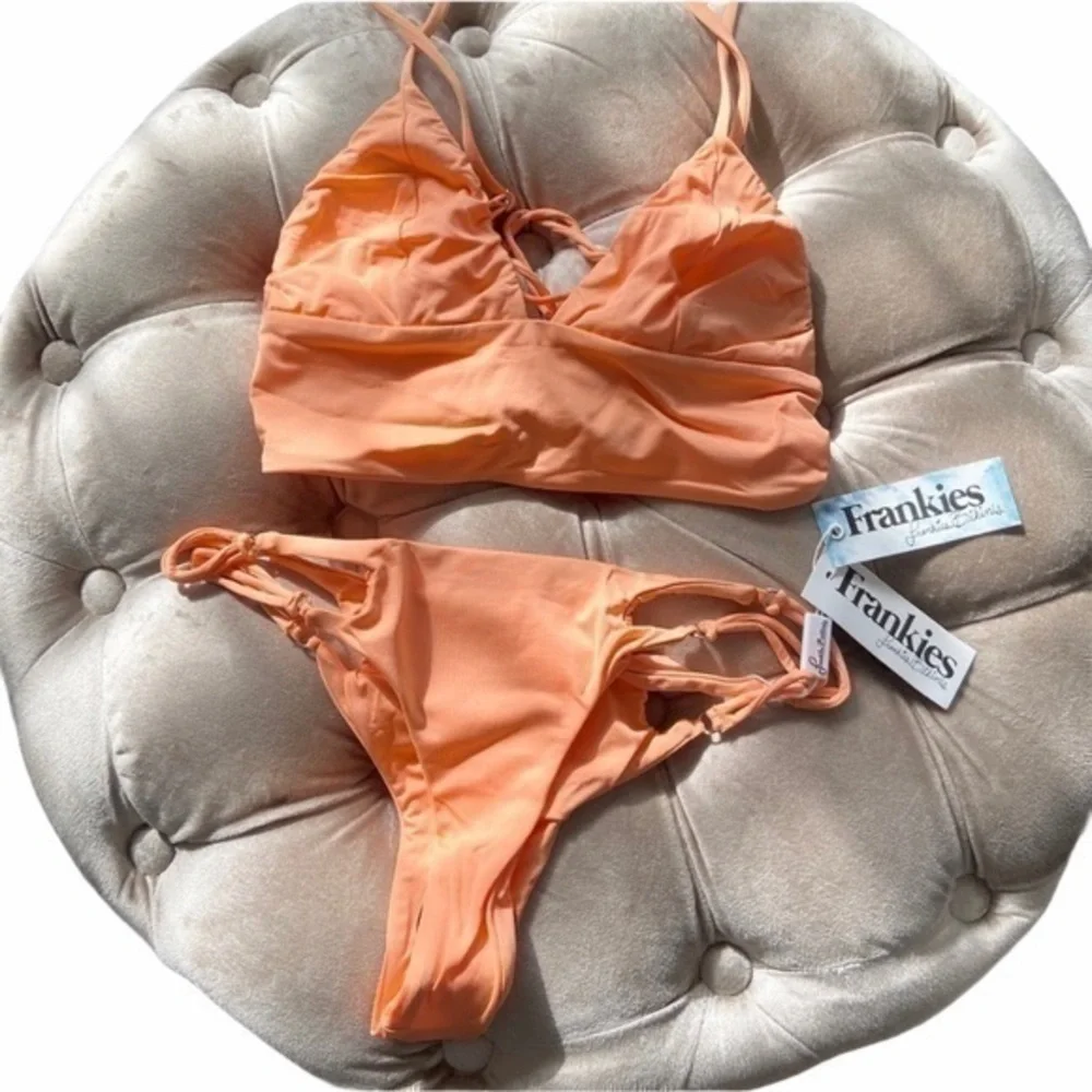 NEW Frankie’s Lala Sunrise Light Orange‎ Cheeky Bikini Size Small
